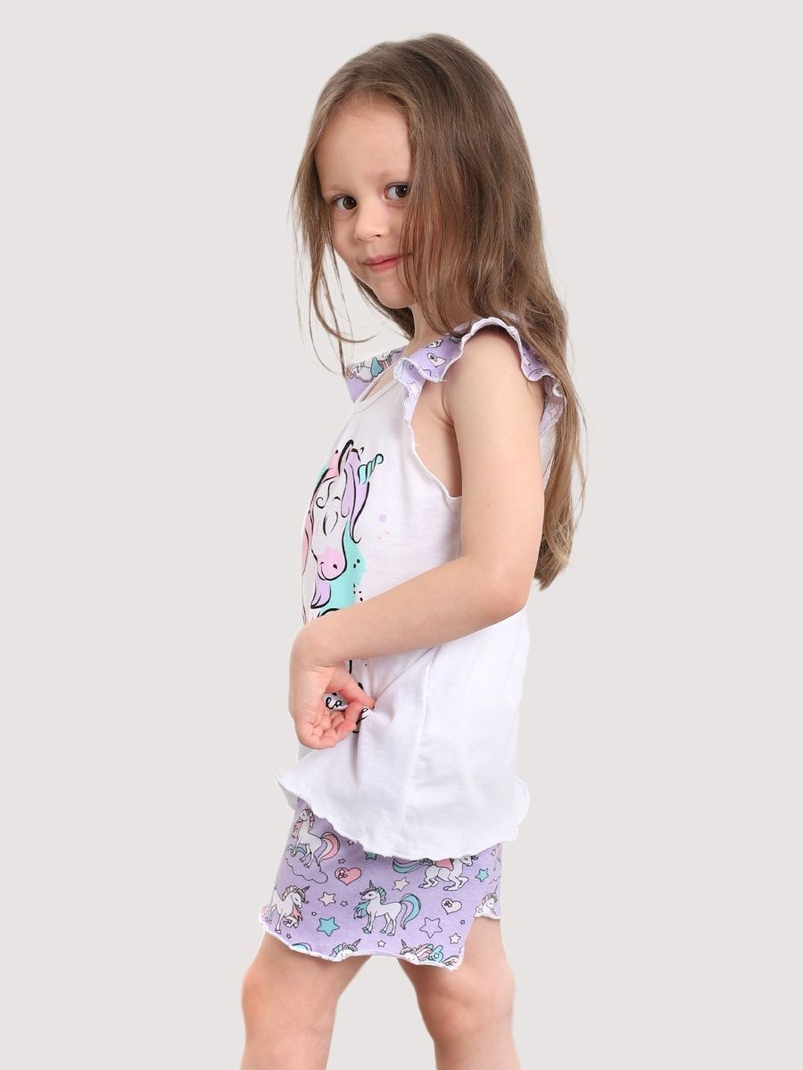 Пижама Babycollection 603/pjm004/sph/k1/001/p1/W*dбелый сиреневый - фото 8