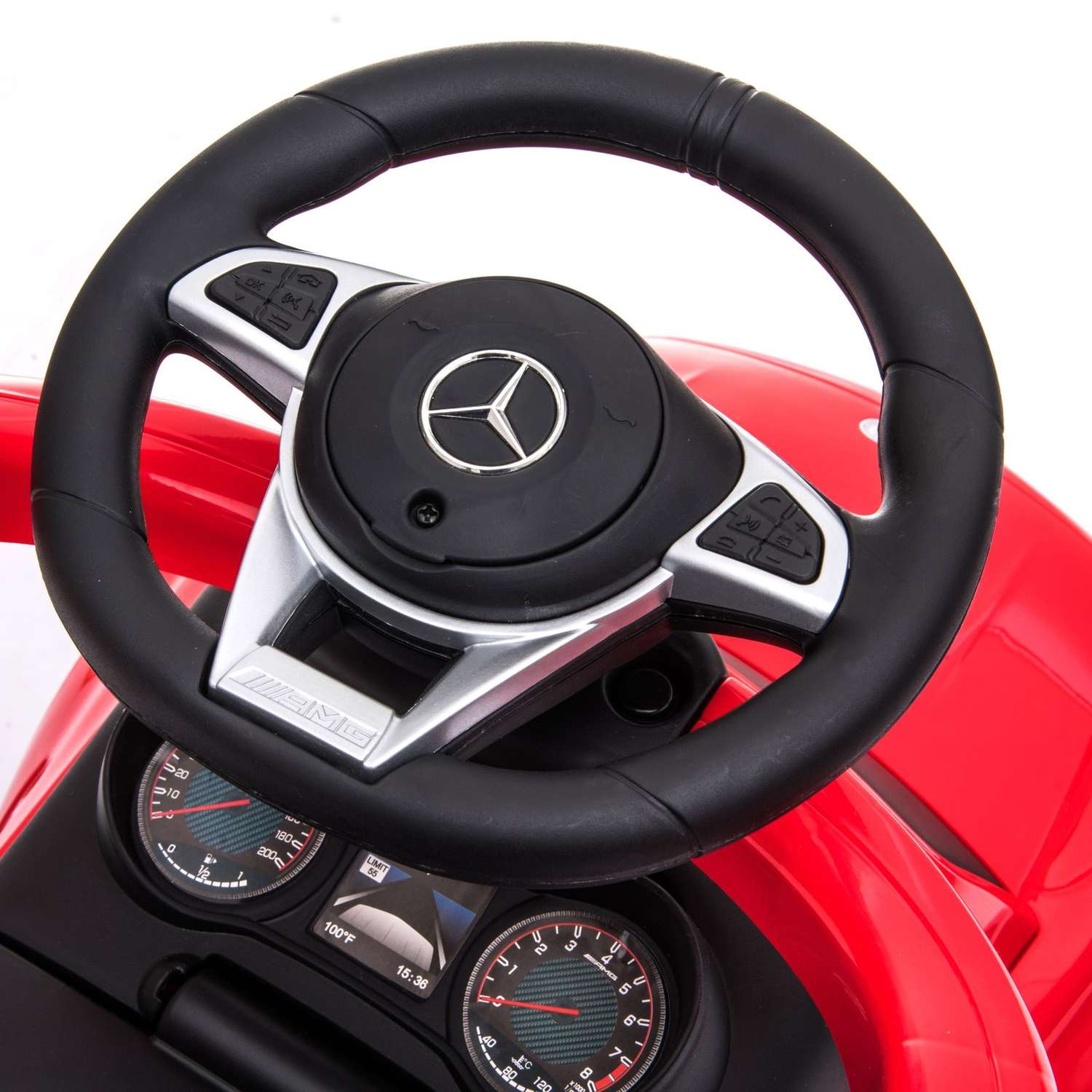 Каталка Sweet Baby Mercedes-Benz AMG C63 с ручкой red - фото 6
