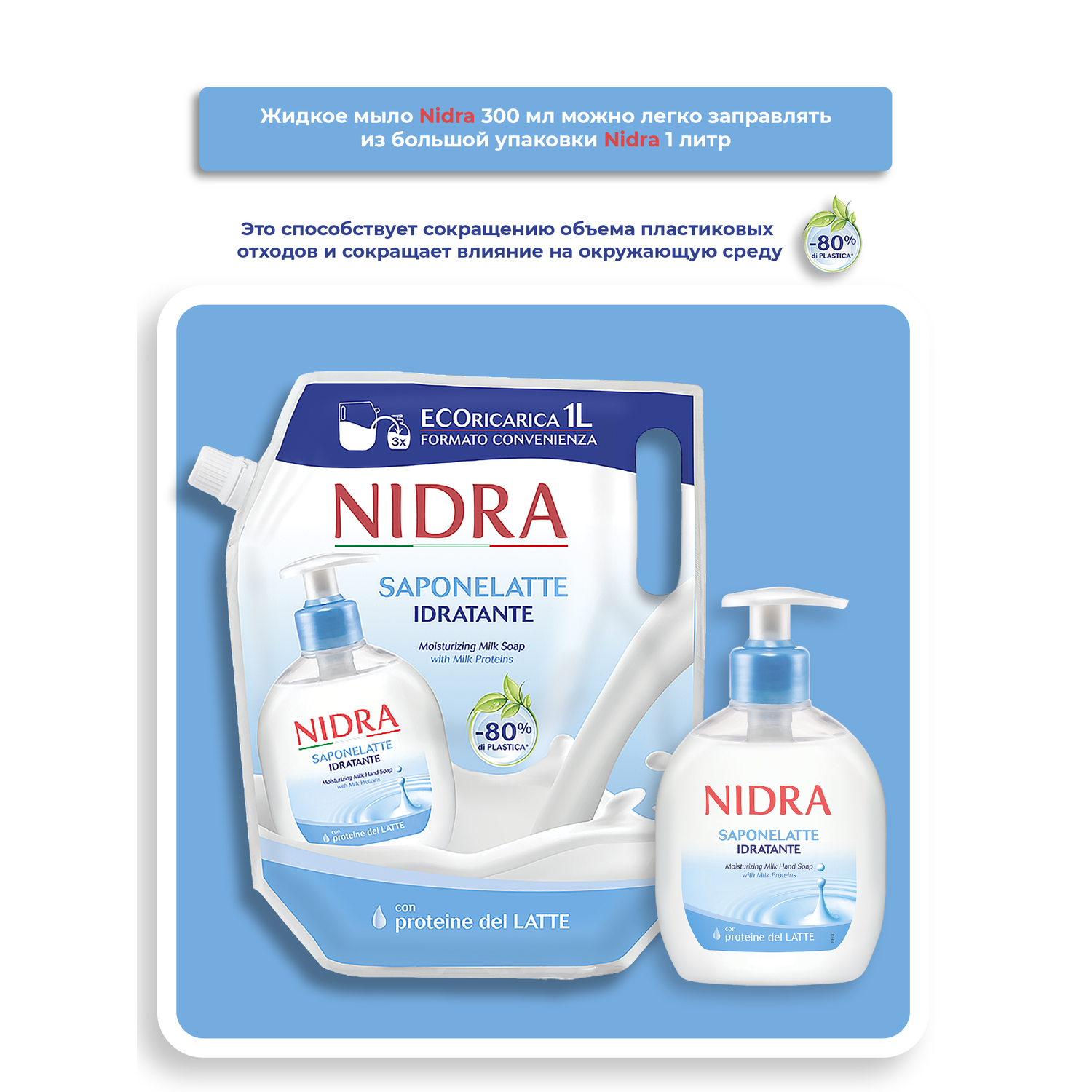 Мыло жидкое Nidra с молочными протеинами 300мл - фото 3
