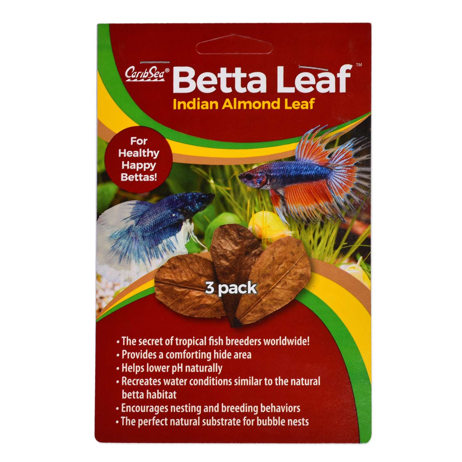 Листья индийского миндаля CaribSea Betta Leaf 3шт 00650 - фото 1