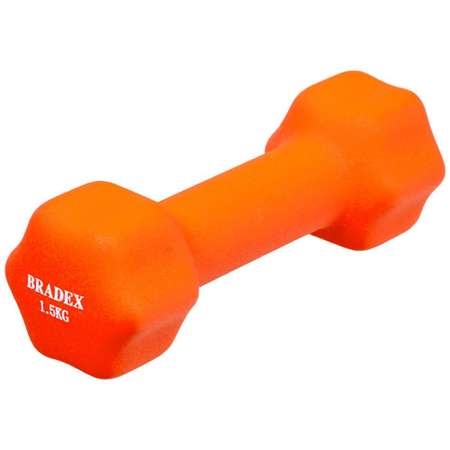 Гантель неопреновая Bradex 1 кг 500 г оранжевая