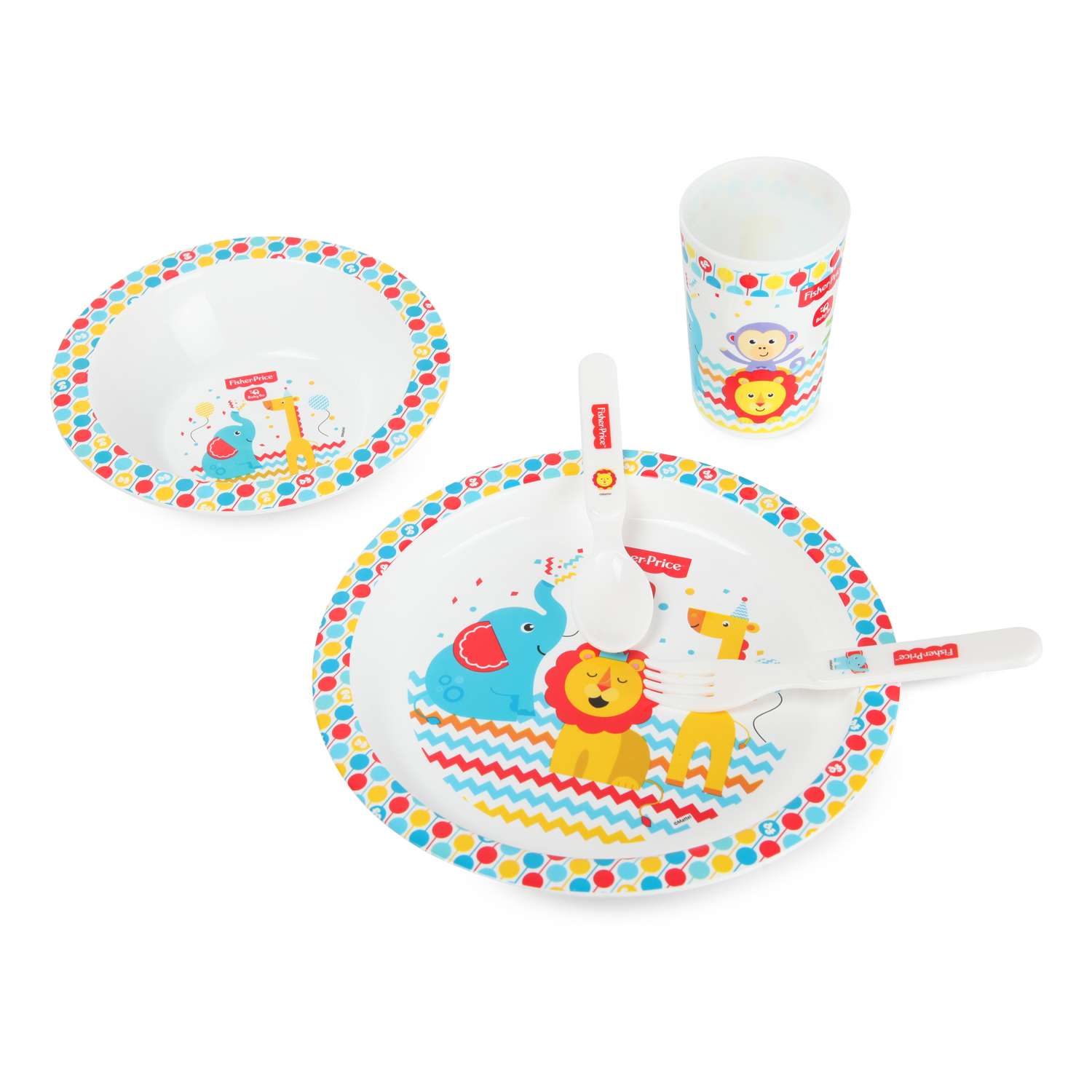 Набор посуды BabyGo Fisher Price 5предметов BD-45051 - фото 1