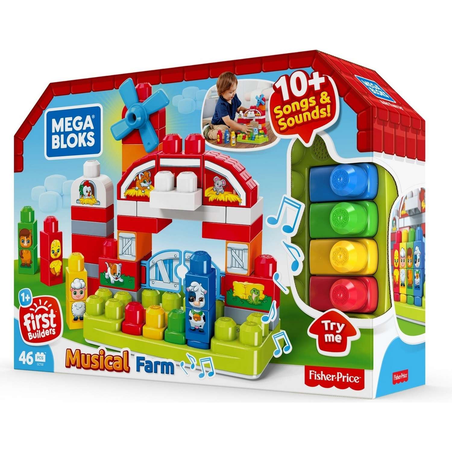 Конструктор Mega Bloks First Builders Музыкальная ферма GCT50 - фото 3