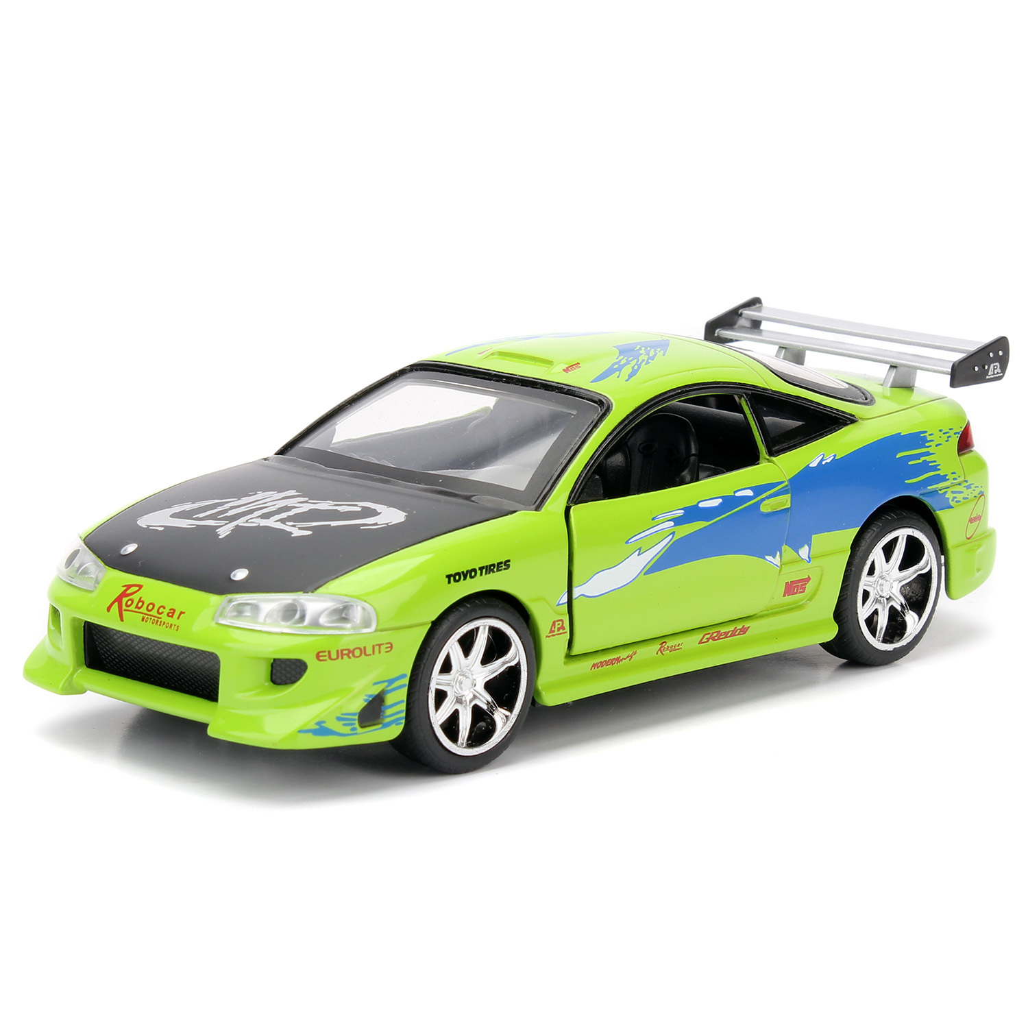 Машина Jada Fast and Furious 1:32 Mitsubishi Eclipse 1995 Зеленая 97609  купить по цене 1 ₽ в интернет-магазине Детский мир