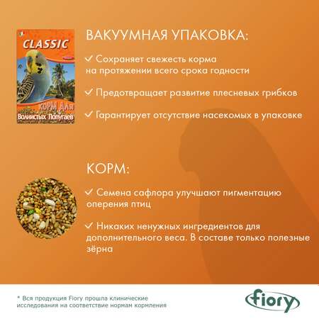 Корм для попугаев Fiory Classic волнистых 400г