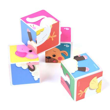 Кубики Десятое королевство BabyToys Домашние животные 4шт 3541