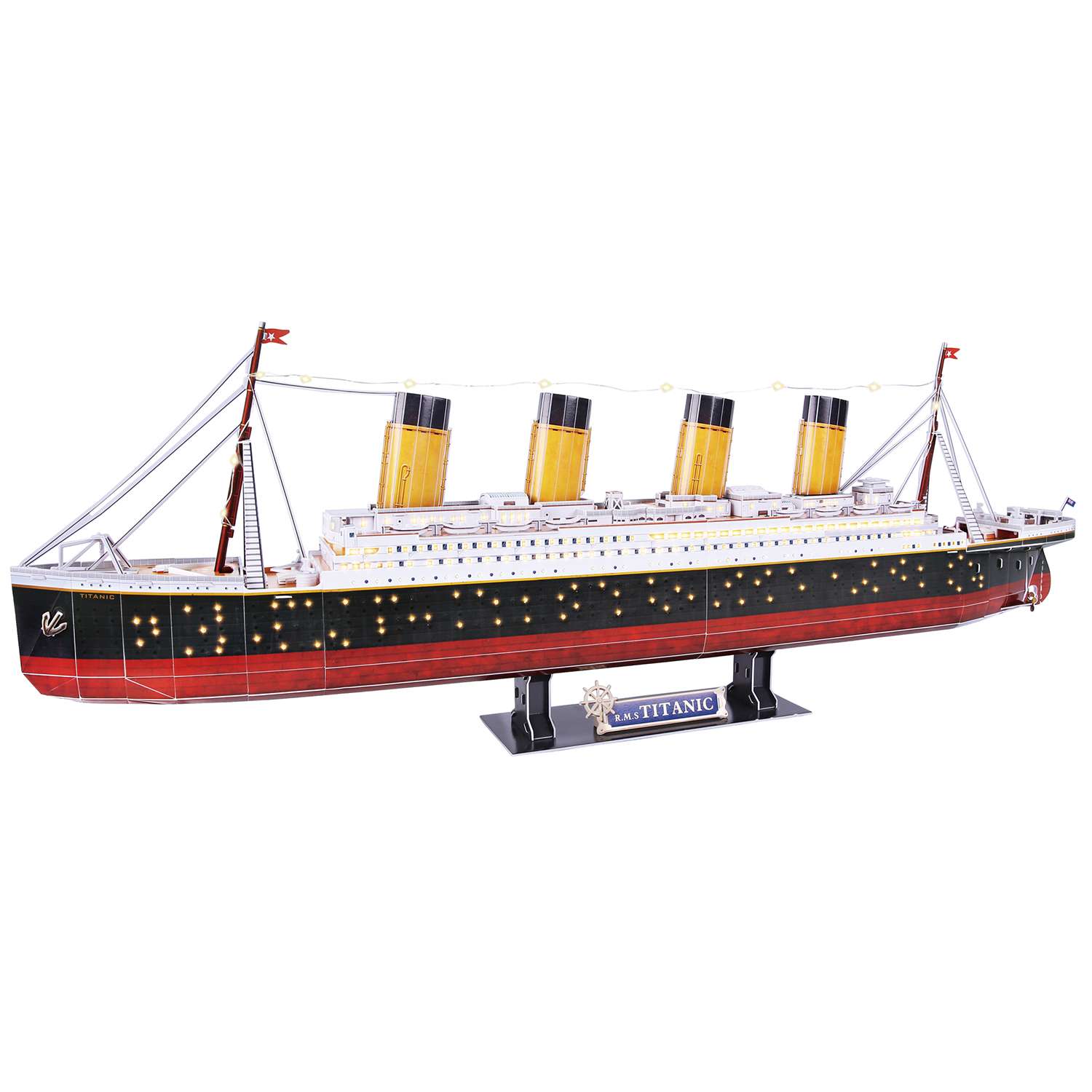 Пазл CubicFun Титаник с LED-подсветкой 3D 266деталей L521h - фото 3