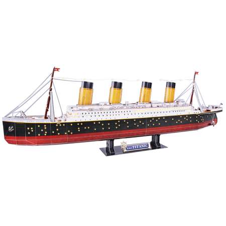 Пазл CubicFun Титаник с LED-подсветкой 3D 266деталей L521h