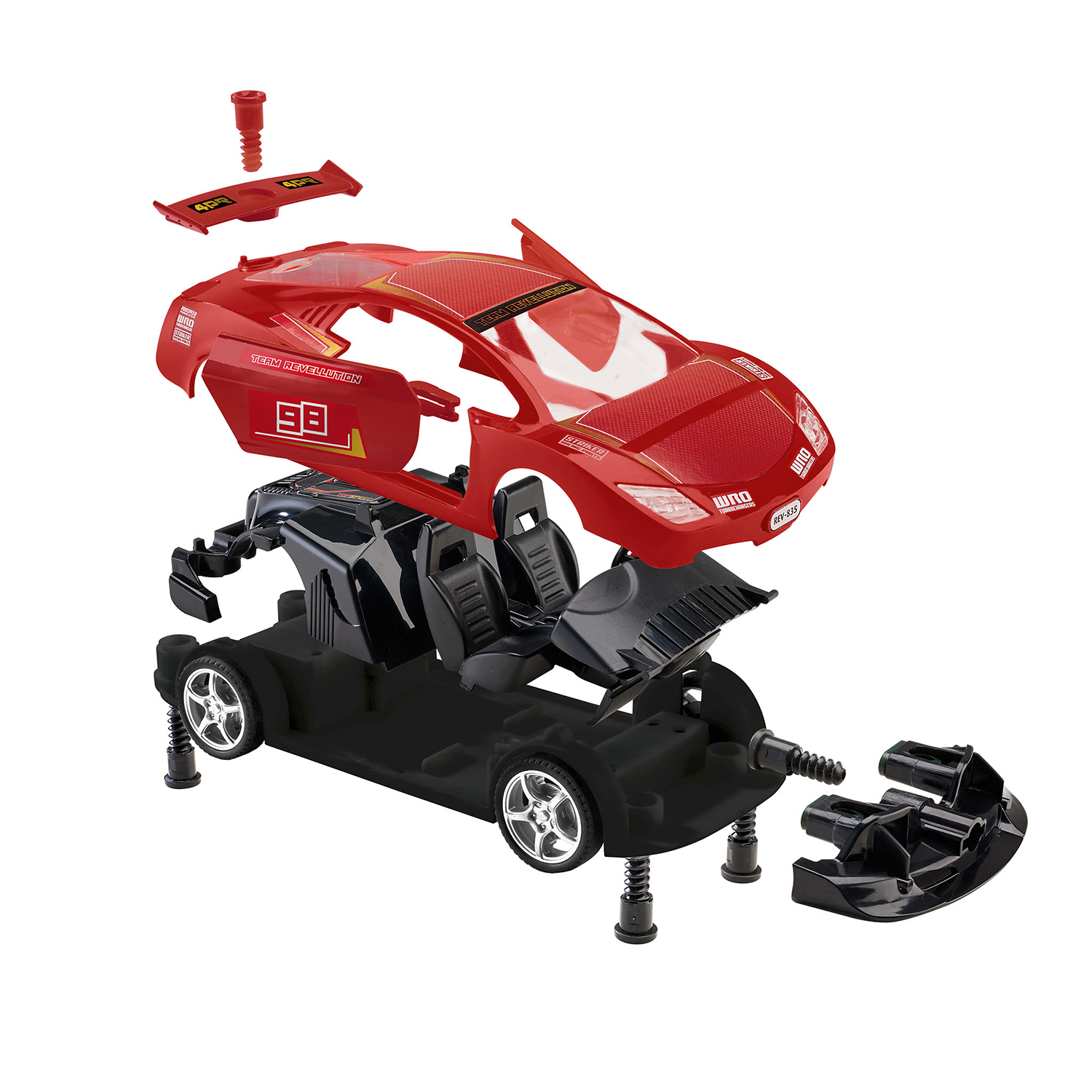 Сборная модель Revell Гоночный автомобиль Junior kit Pull Back Racing Car красный 00835 - фото 4