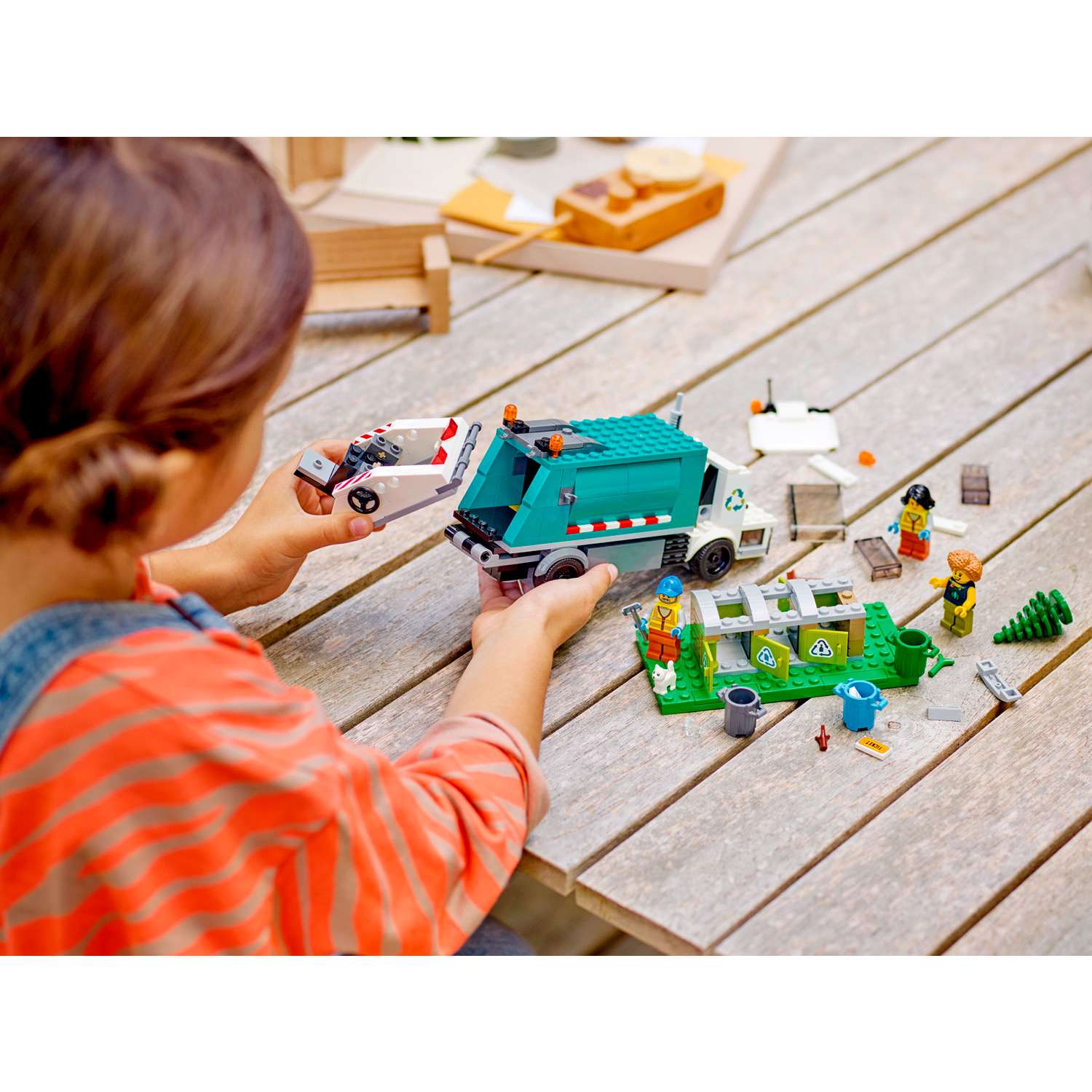 Конструктор детский LEGO City Мусоровоз 60386 - фото 12