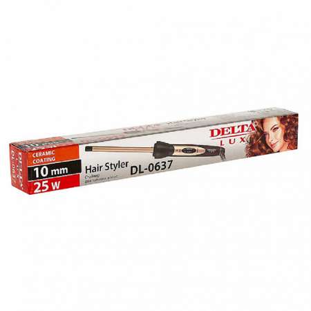 Стайлер для завивки волос Delta DELTA LUX DL-0637 керамическое покрытие D 10мм 25 Вт