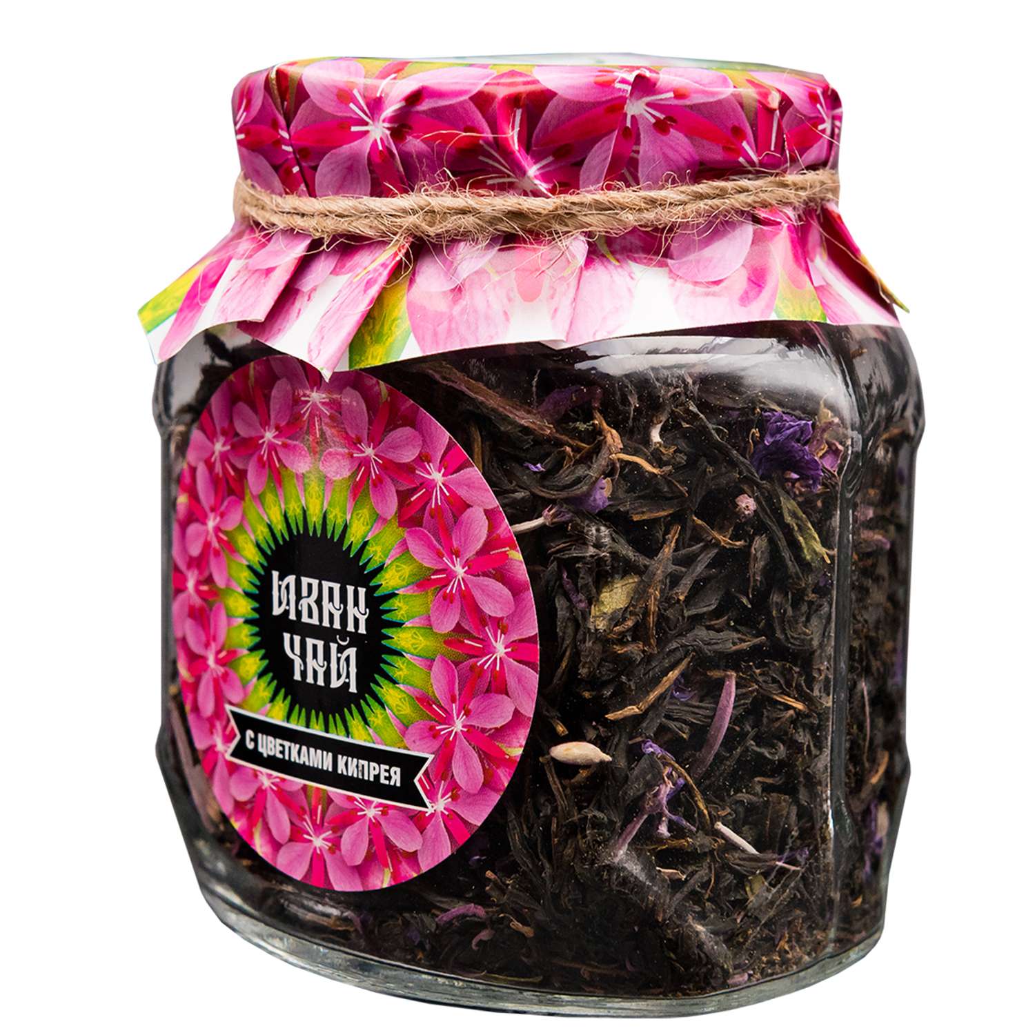 Чай Емельяновская Биофабрика иван-чай в стеклянной банке с цветами кипрея ферментированный 50 гр. в подарочной упаковке - фото 2