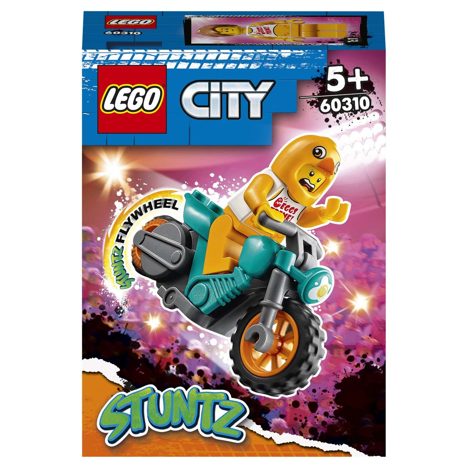 Конструктор LEGO City Трюковый мотоцикл с цыплёнком 60310 - фото 2