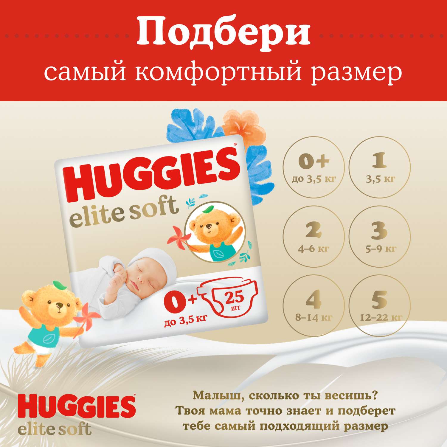 Подгузники Huggies Elite Soft для новорожденных 1 3-5кг 20шт - фото 16