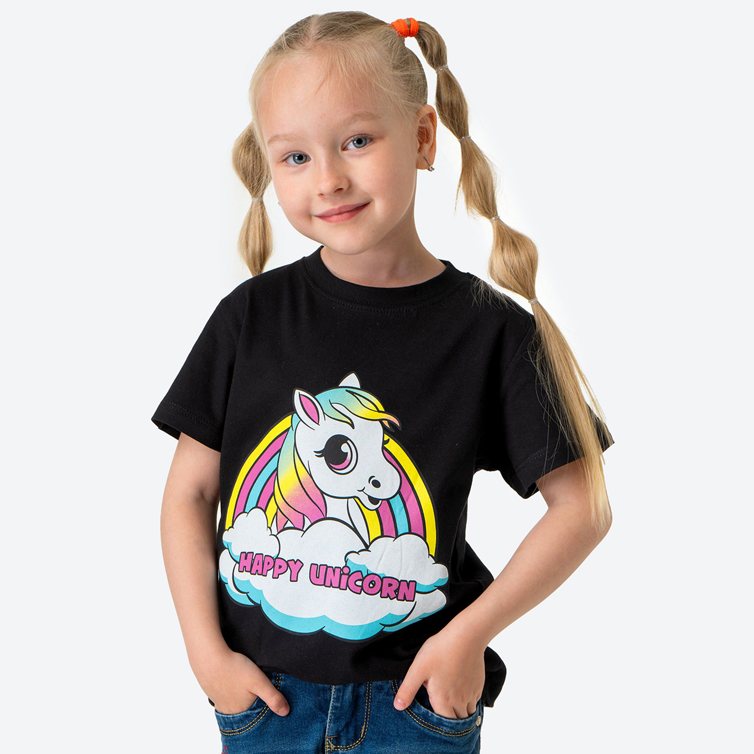 Футболка BONITO KIDS BK0002Dчерный.unicorn - фото 2