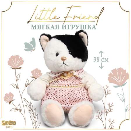 Мягкая игрушка Milo Toys «Little Friend» кошечка в розовом платье