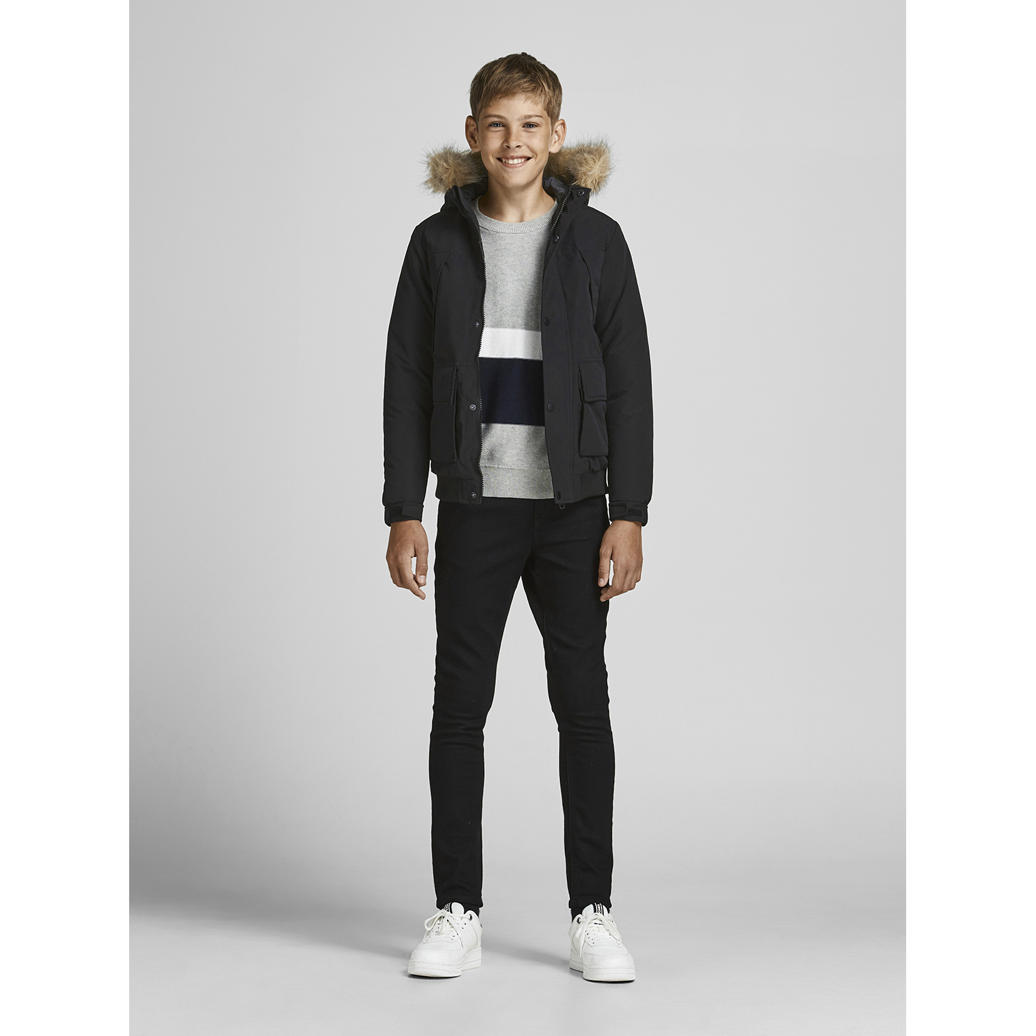 Куртка JACK AND JONES JUNIOR 12190689/Black - фото 5