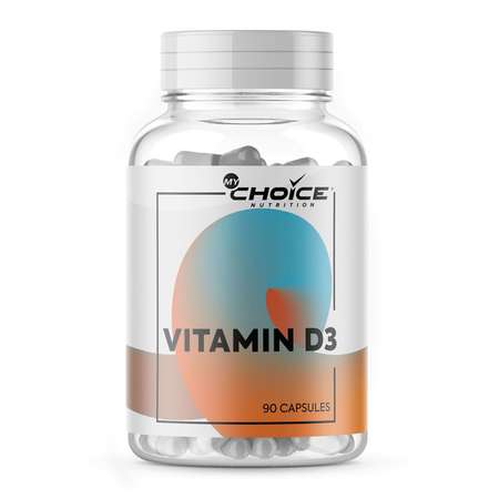 Комплексная пищевая добавка MyChoice Nutrition Vitamin D3 Холекальциферол 90капсул