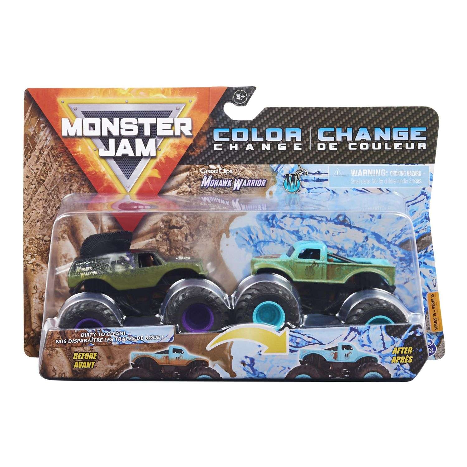 Машинки Monster Jam 1:64 Mhw Warrior V Whiplash 6044943/20129423 6044943 - фото 2