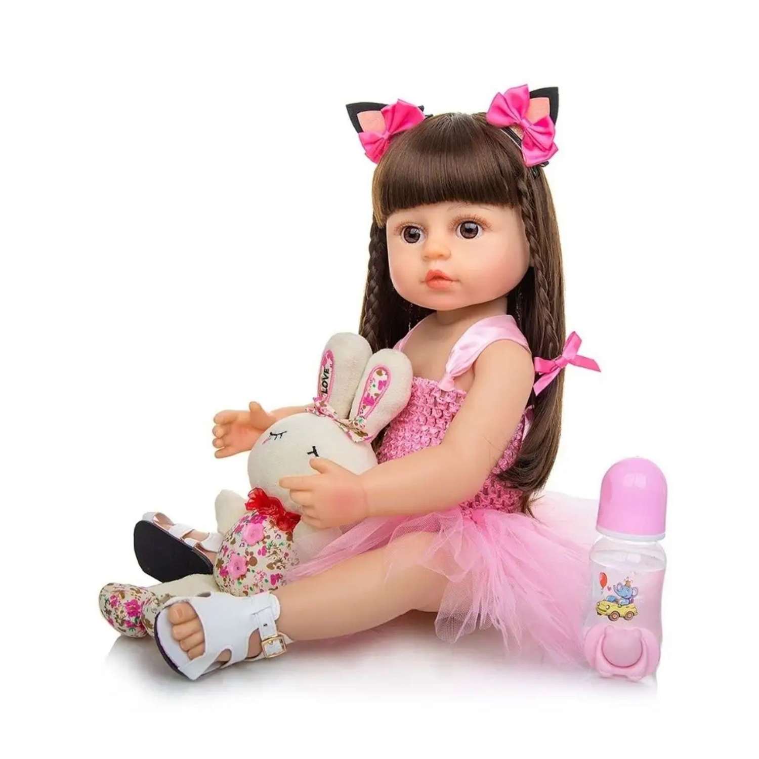 Кукла Реборн Soul Sister виниловая с комплектом одежды и пустышкой пупс для девочек 53 см 88832168 - фото 5