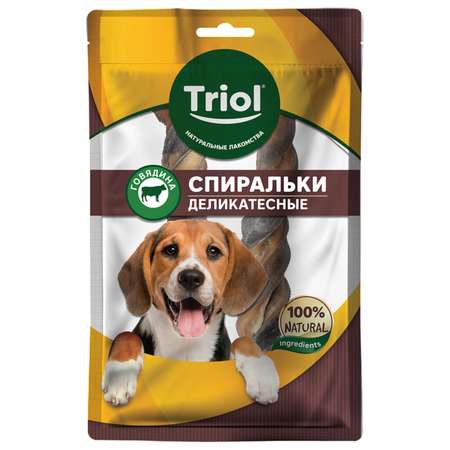 Спиральки для собак Triol говяжьи деликатесные 40г