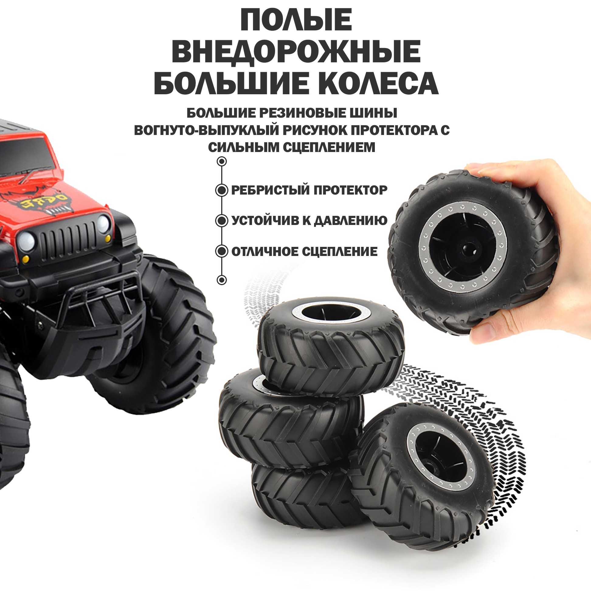 Внедорожник РУ Hotdeer Jeep 1:16 - фото 8