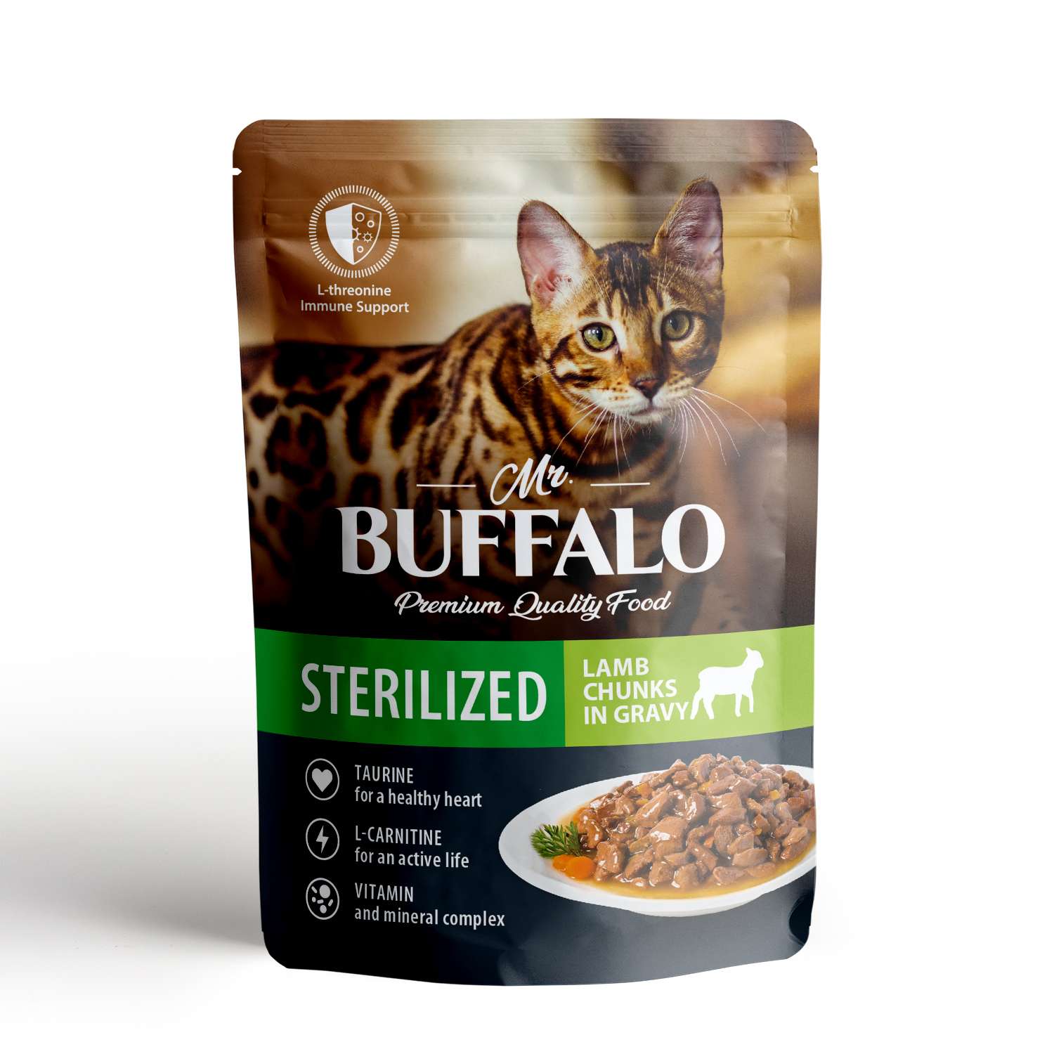 Корм для котов и кошек Mr.Buffalo 85г SterilizED стерилизованных ягненок в соусе - фото 1