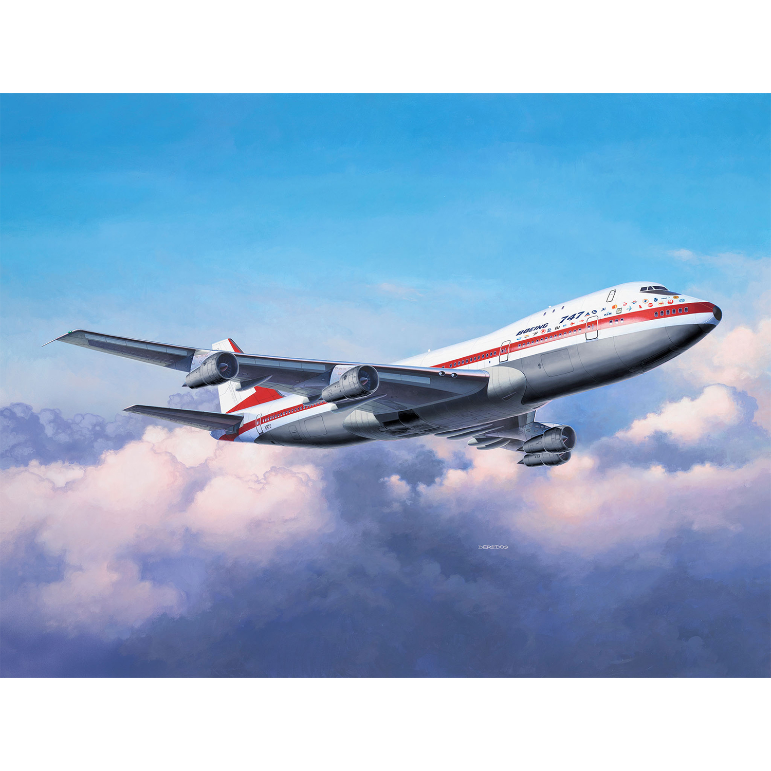 Сборная модель Revell Самолет Boeing 747-100 50th Anniversary 05686 - фото 9