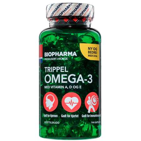 Биологически активная добавка Biopharma Омега-3 Trippel 144капсул
