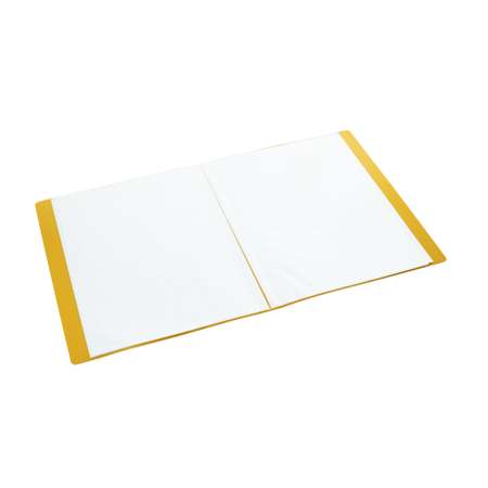 Папка с 40 файлами А4 Консул пластик 0.65 мм цвет желтый