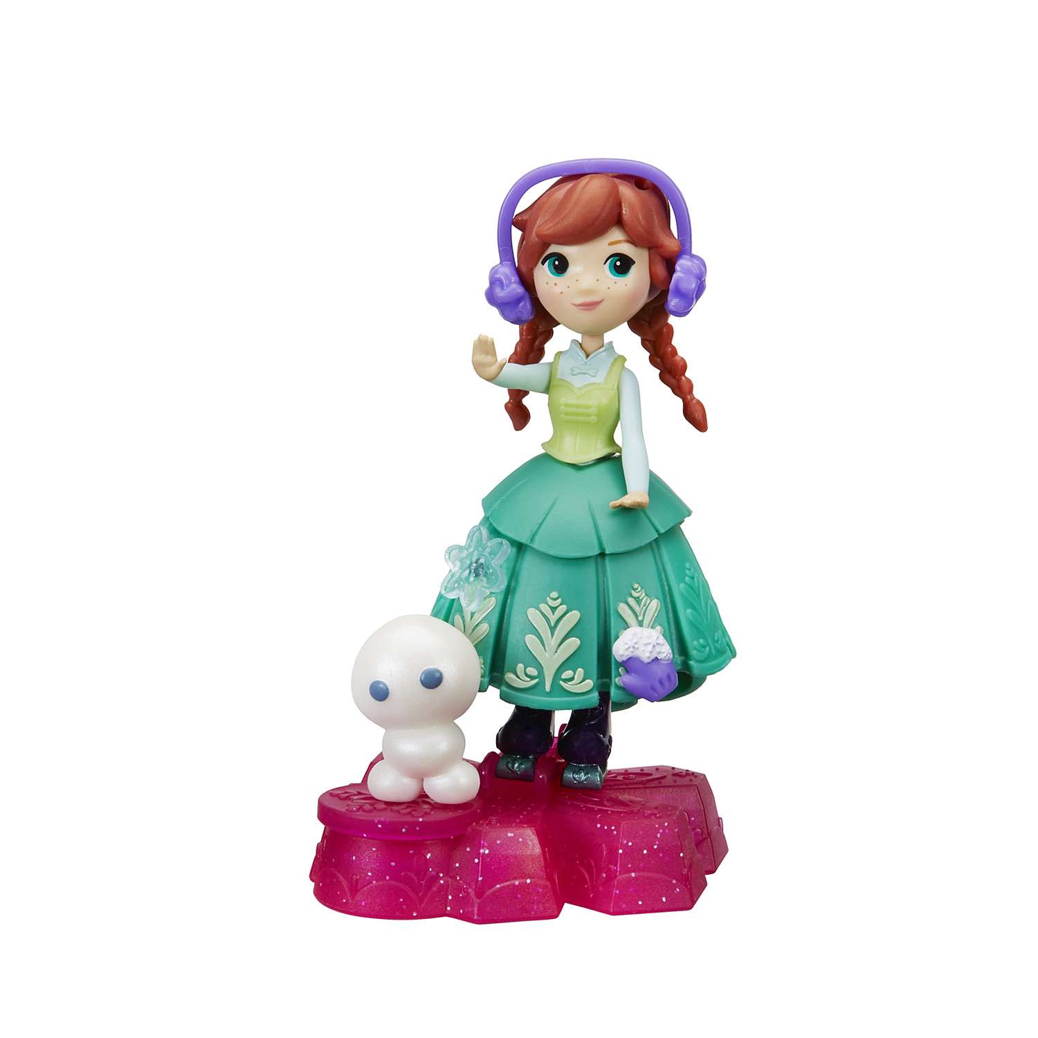 Кукла мини Disney Frozen Холодное Сердце Анна на движущейся платформе-снежинке B9874EU4 - фото 1
