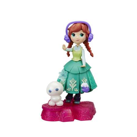 Кукла мини Disney Frozen Холодное Сердце Анна на движущейся платформе-снежинке