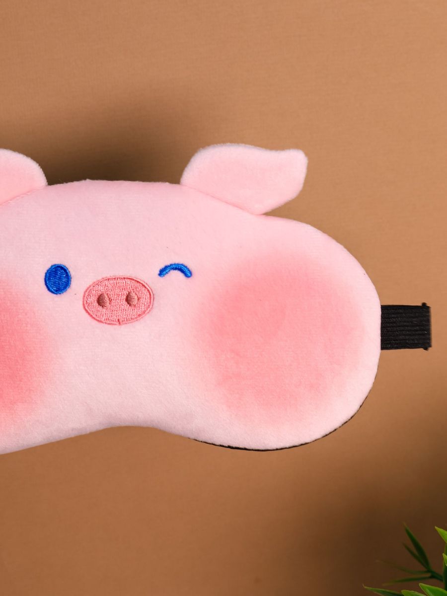 Маска для сна iLikeGift Animal pig pink с гелевым вкладышем - фото 6