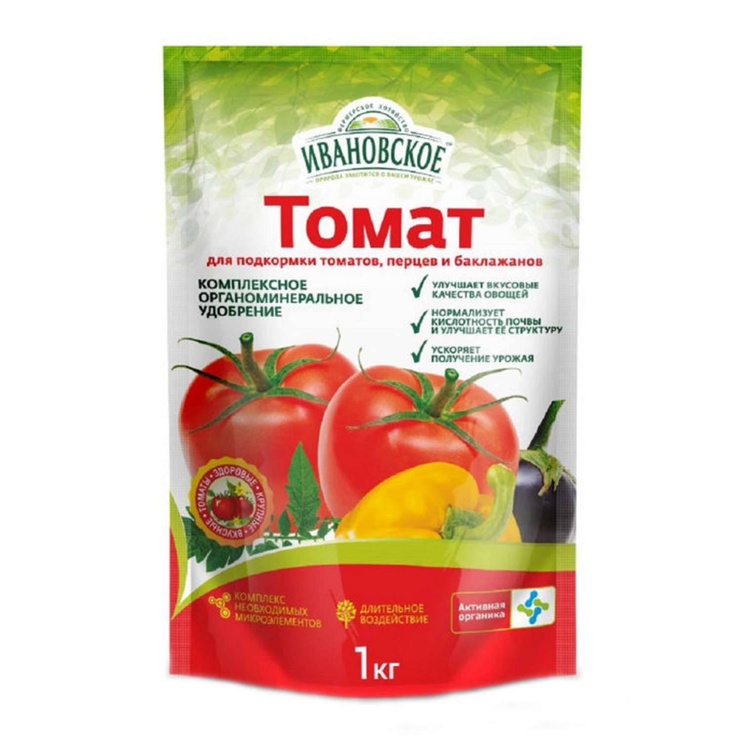 Удобрение Фермер Хозяйство Ивановское Томат для томатов перцев и баклажанов 1кг - фото 2