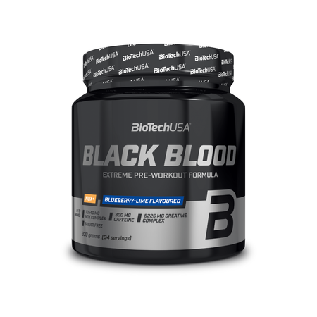 Предтренировочный комплекс BiotechUSA Black Blood NOX+ 330 г. Черника - лайм