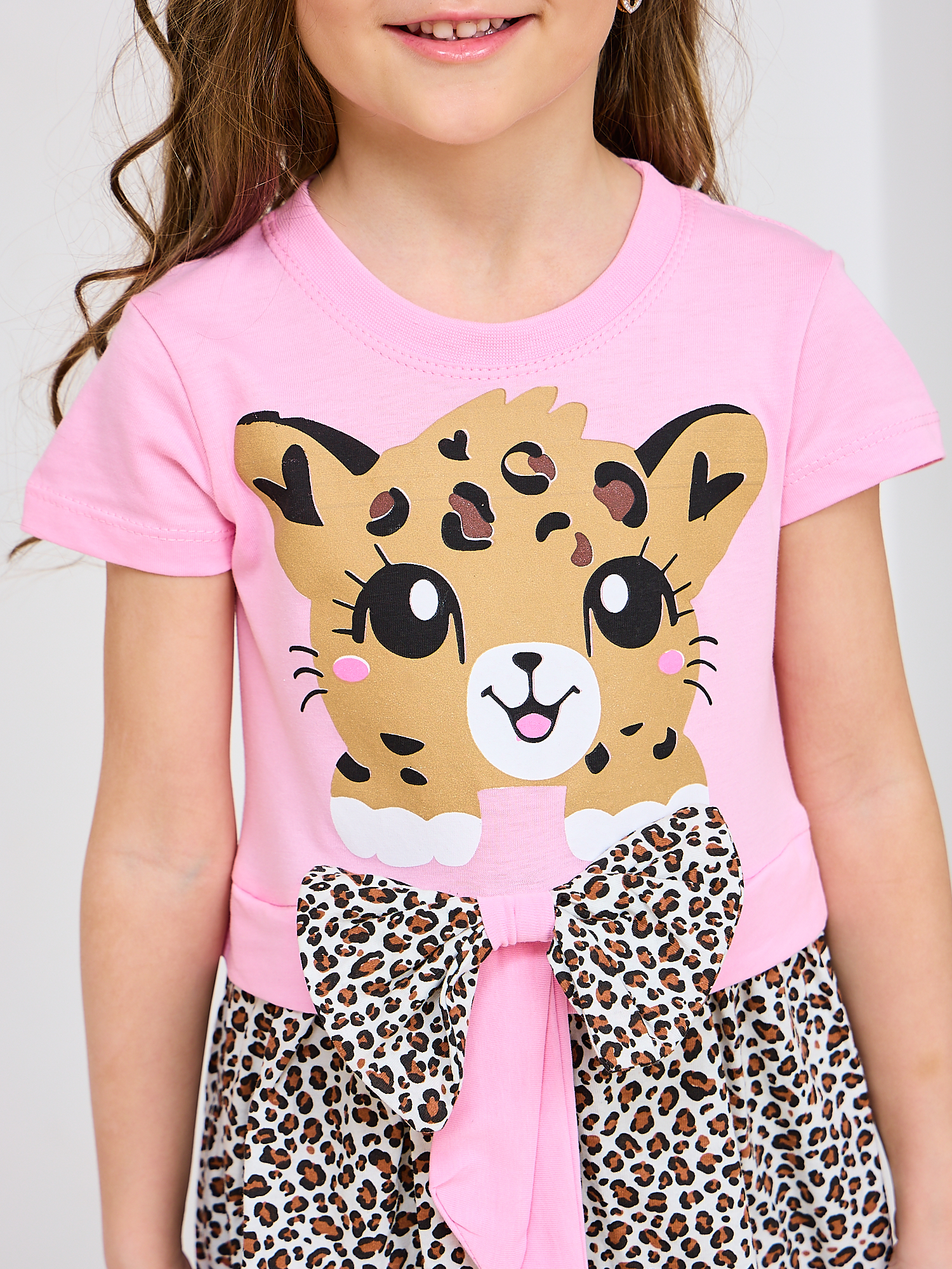 Платье Mil Art kids 1902201546DRESS-LEOPARD-PINK - фото 8