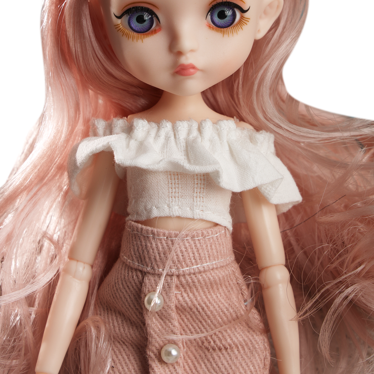 Коллекционная шарнирная кукла WiMI Bjd с большими глазами одеждой и аксессуарами с длинными волосами для девочек 26 см 1497202233 - фото 5