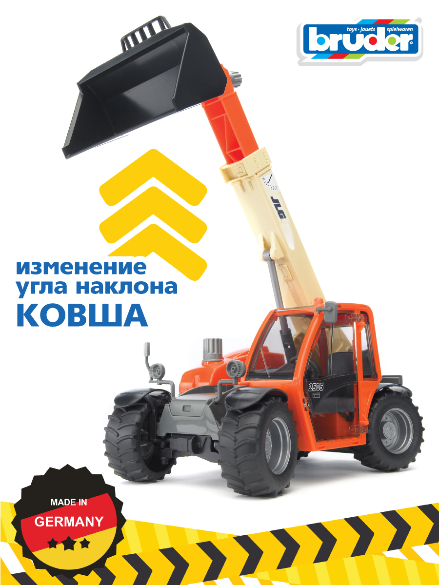 Погрузчик Bruder колёсный Telehandler 1:16 инерционный 02-140 - фото 6