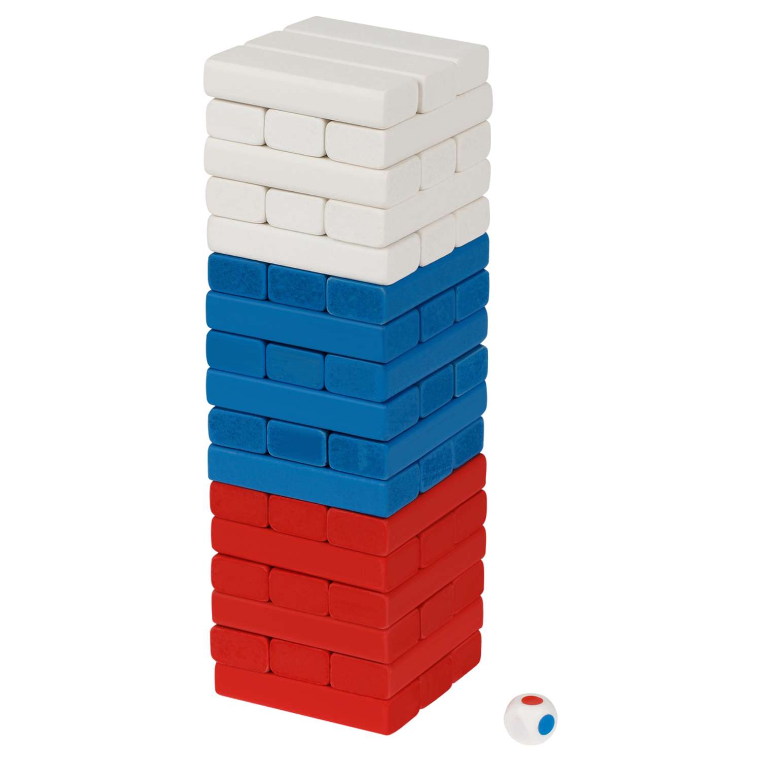 Игра настольная ТРИ СОВЫ Башня. Триколор цветные деревянные блоки с уголком - фото 2