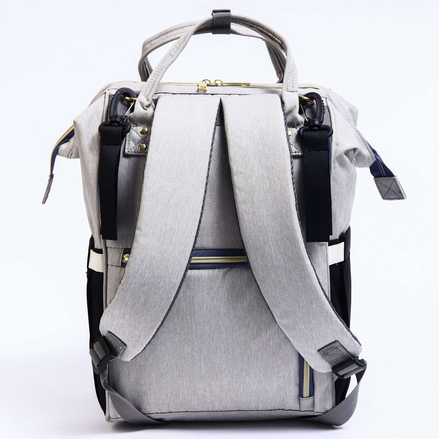 Сумка-рюкзак Sima-Land для хранения вещей малыша цвет серый/черный - фото 5