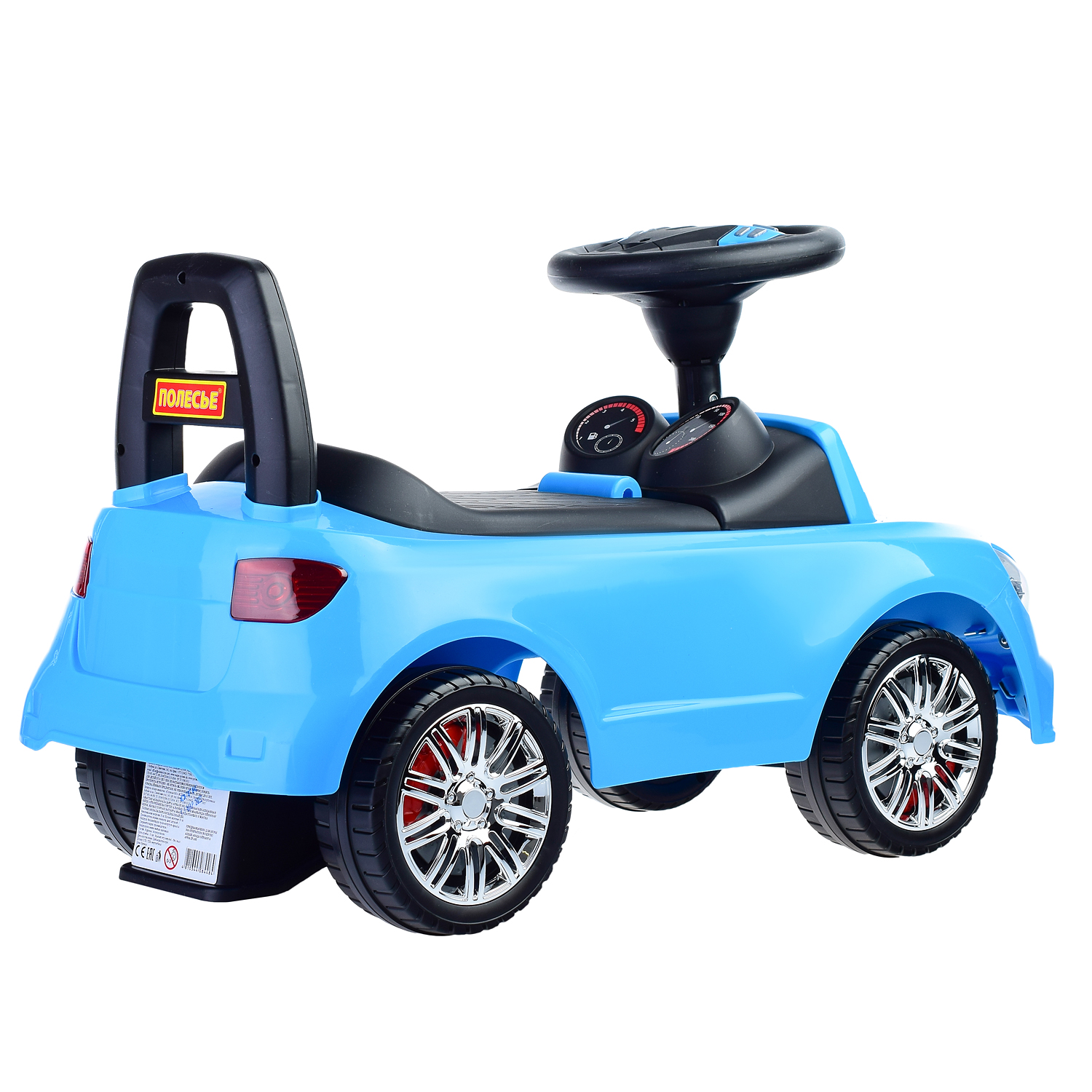 Каталка-толокар Полесье автомобиль SuperCar №3 со звуковым сигналом голубая - фото 2