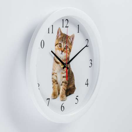 Часы настенные Соломон «Котенок» d-28 см