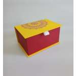 Коробка подарочная Cartonnage книжка Мандалы желтый красный