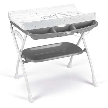 Пеленальный столик с ванночкой CAM VOLARE 0-11кг дизайн Тедди серый