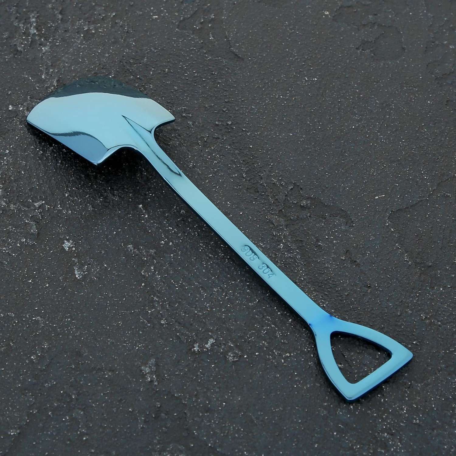 Ложка десертная MAGISTRO Лопата цвет синий форма прямоугольная - фото 2