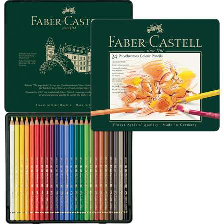 Карандаши цветные FABER CASTELL художественные Polychromos 24 цвета
