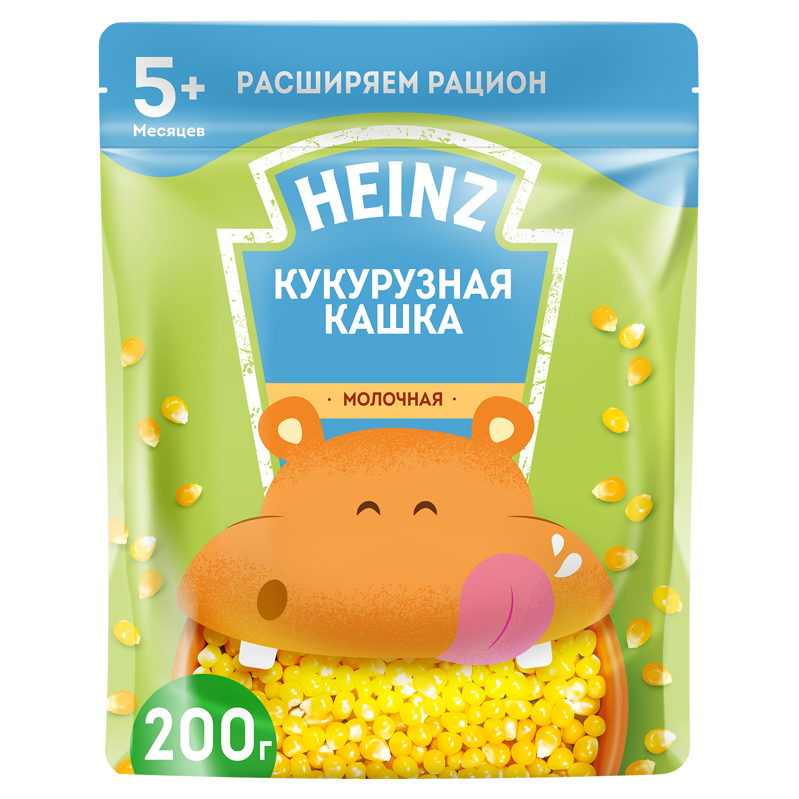 Каша молочная Heinz кукурузная 200г с 5месяцев - фото 1