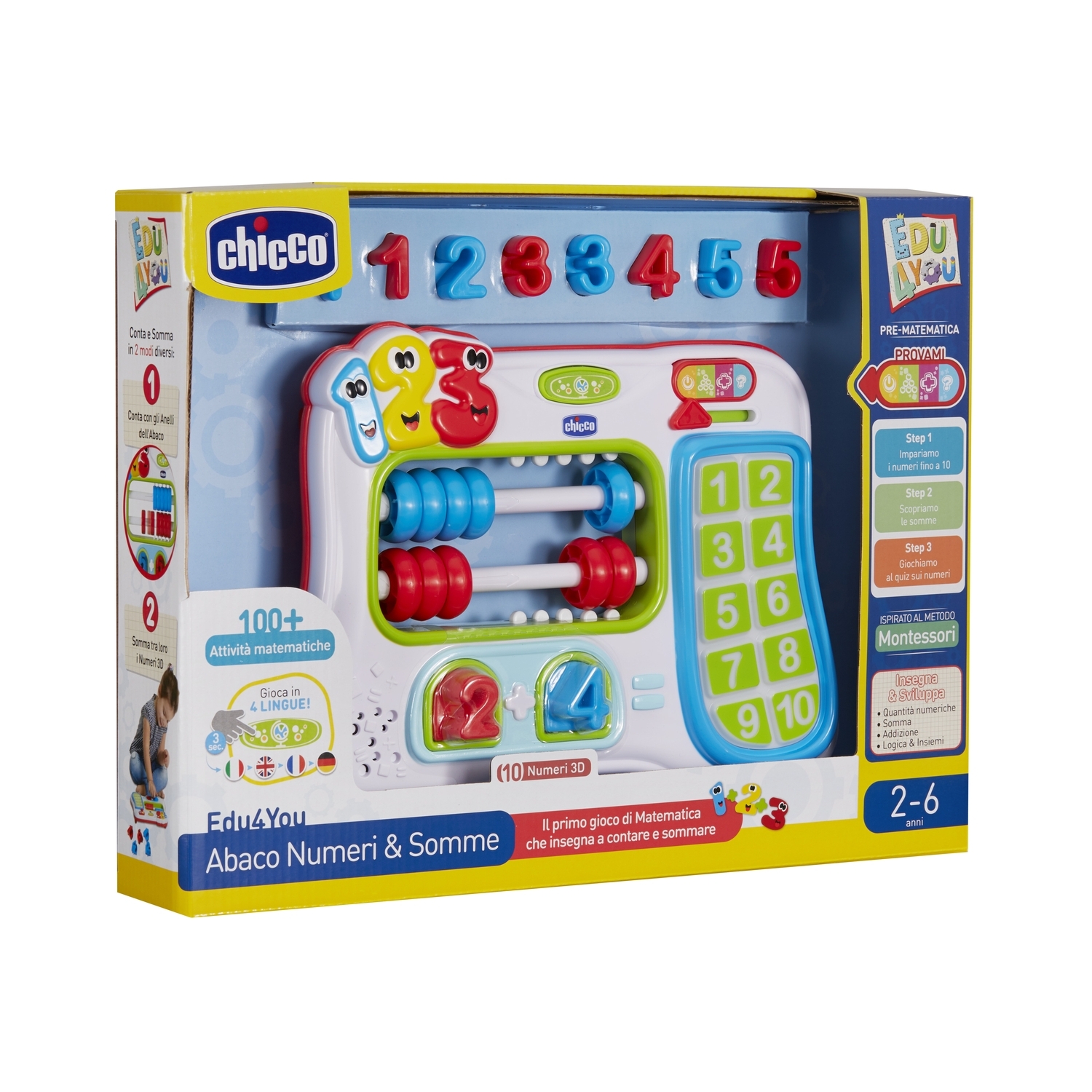 Игрушка развивающая Chicco Счеты на 4языках 00010521000180 - фото 3