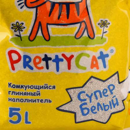 Наполнитель для кошек PrettyCat Супер белый комкующийся с ароматом ванили 5л