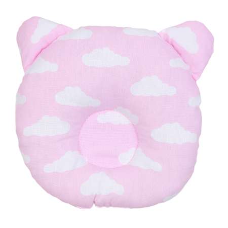 Подушка AmaroBaby анатомическая First Pillow Облака розовый